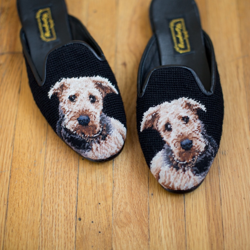 New Kompany Needlepoint Flat Mules