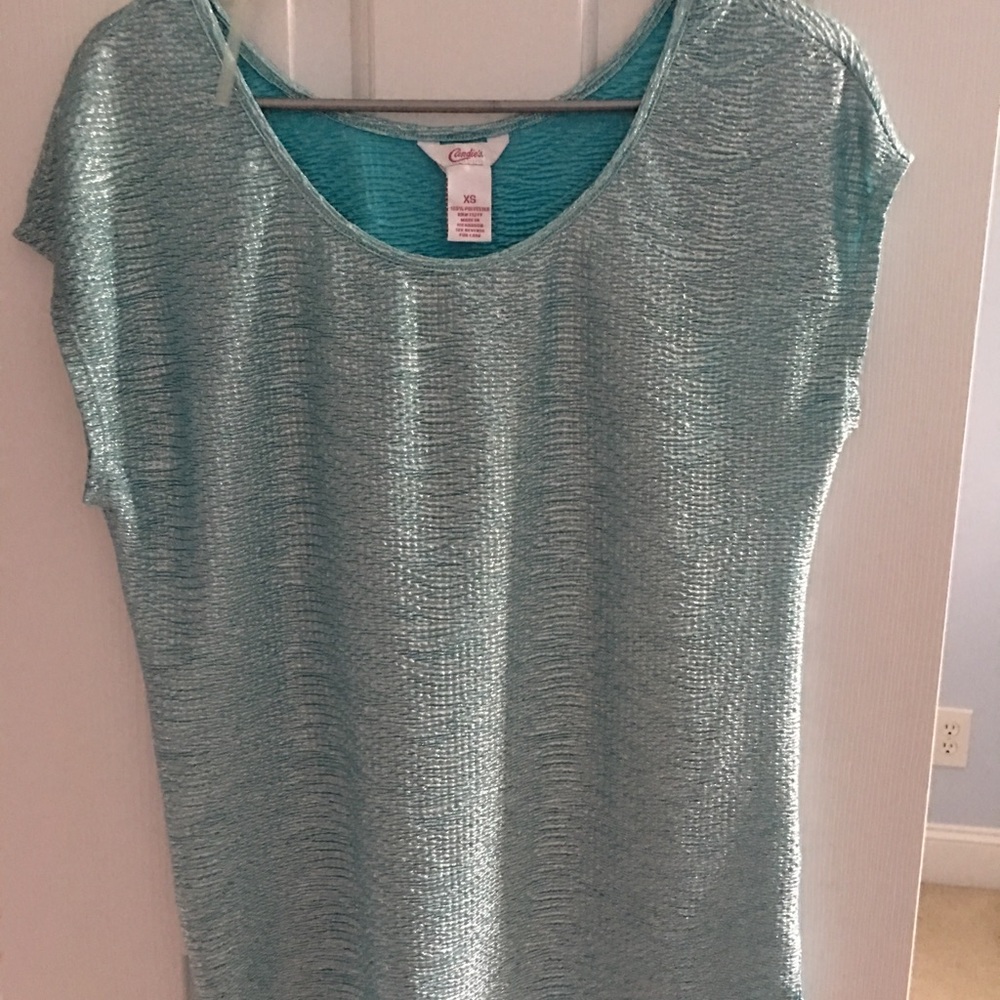 Metallic teal top (XS)