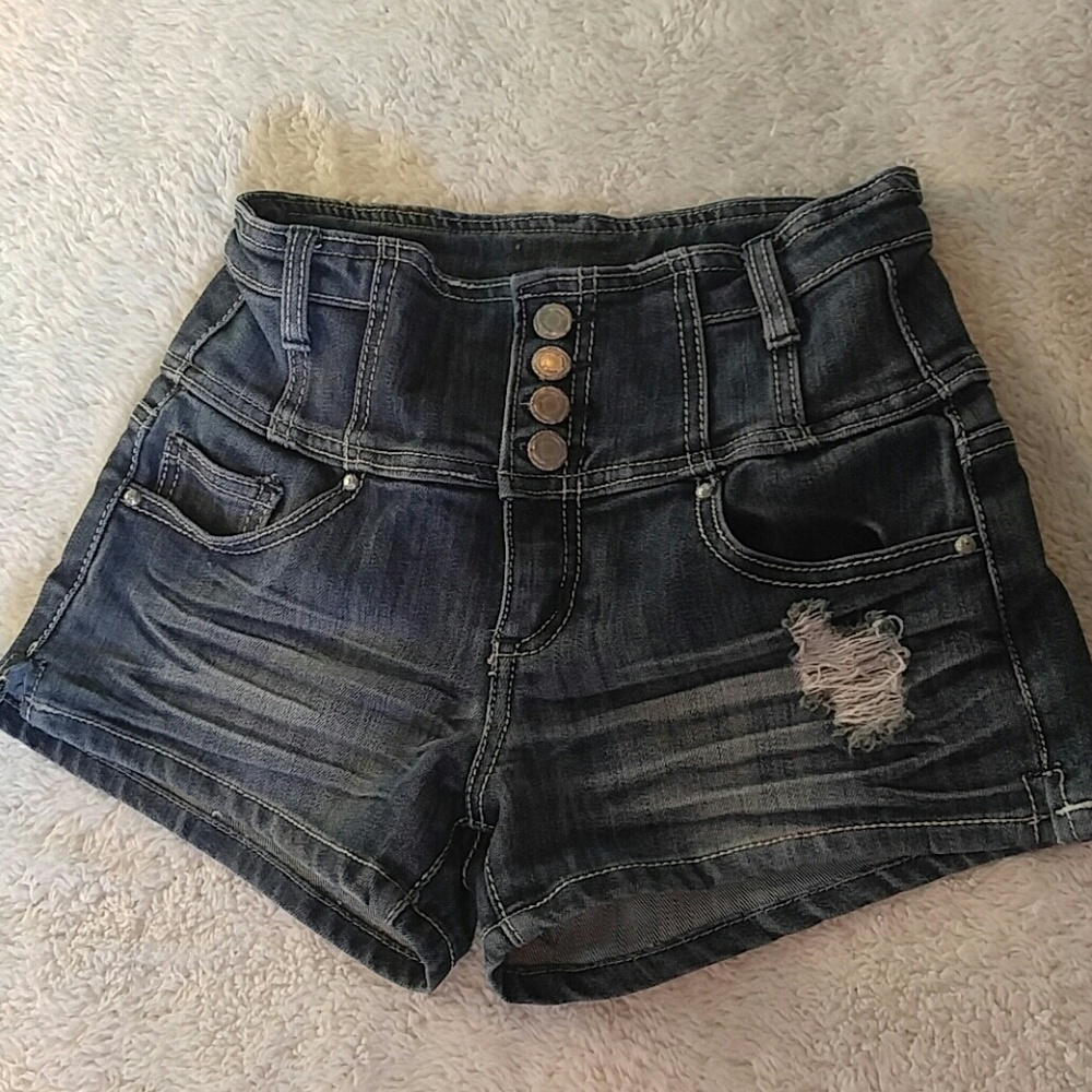 High waisted Jean shorts
