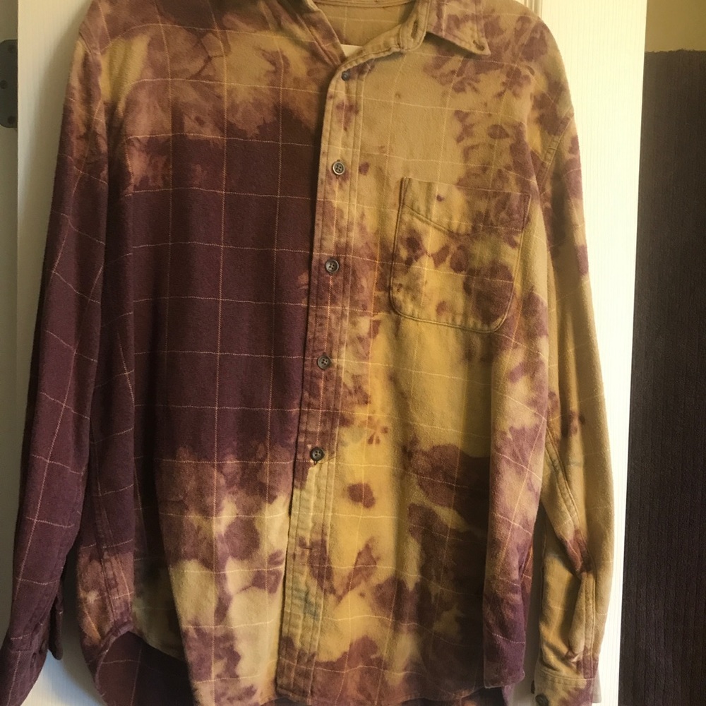 Vintage flannel dip dyed shirt