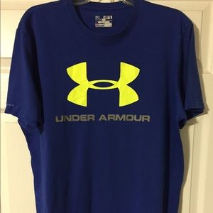 Blue Underarmour Tshirt. Size Large.