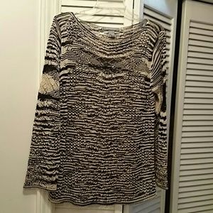 Black and Cream Lightweight Sweater