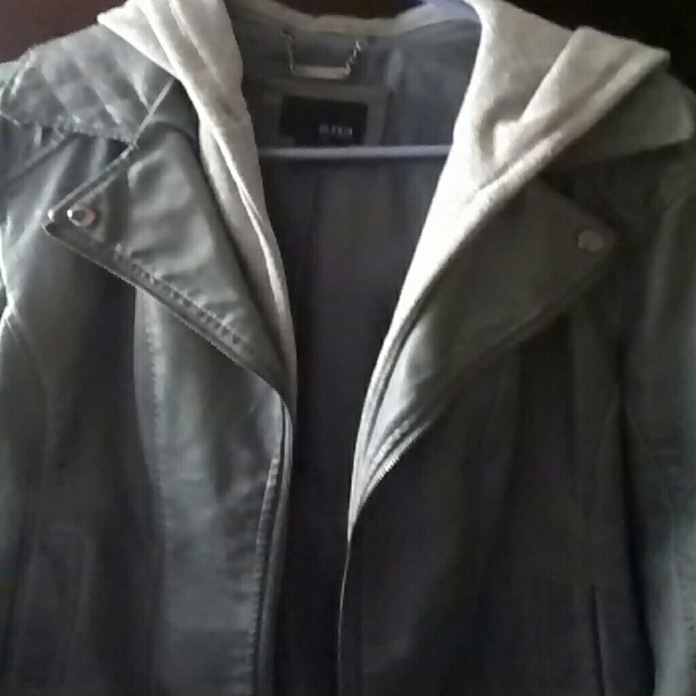 Jacket blue with removable sweatshirt material