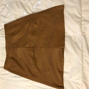 Suede mini skirt