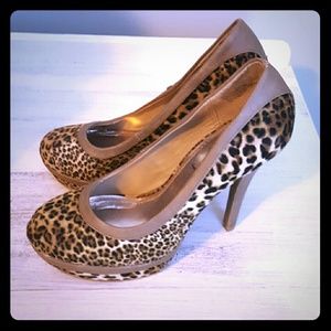Women's Baby Phat Leppard Print Platform Heels