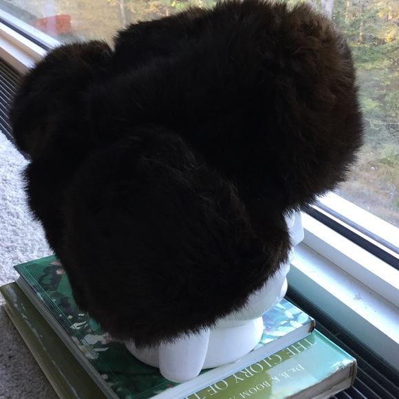 Brown mink trappers hat, women’s main image 6