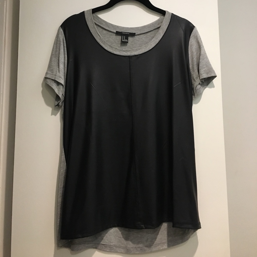 Vegan Leather High Low Top - Picture 1 of 3