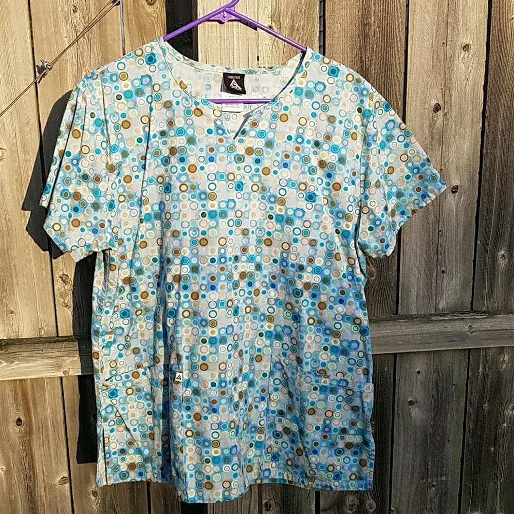 Polka Dot Scrub Top
