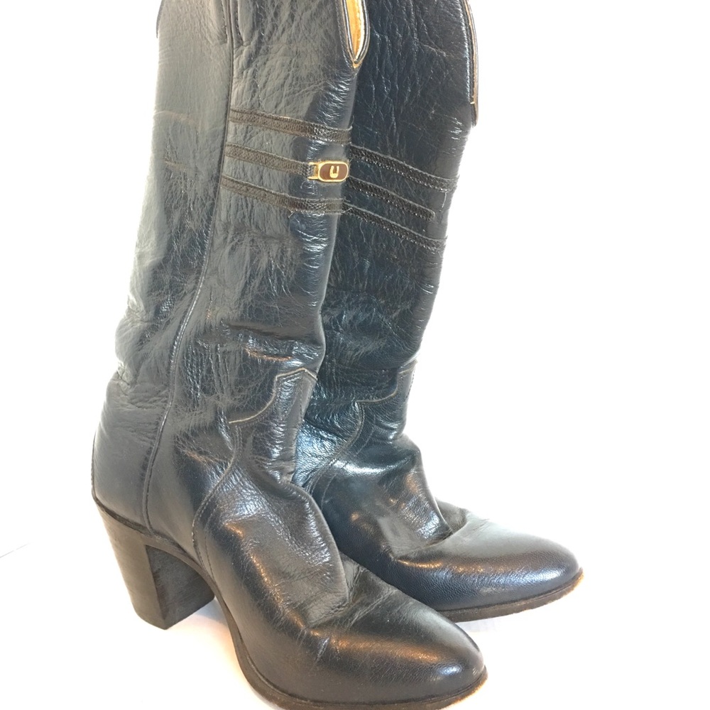 Justin vintage tall blue cowgirl boot size 6