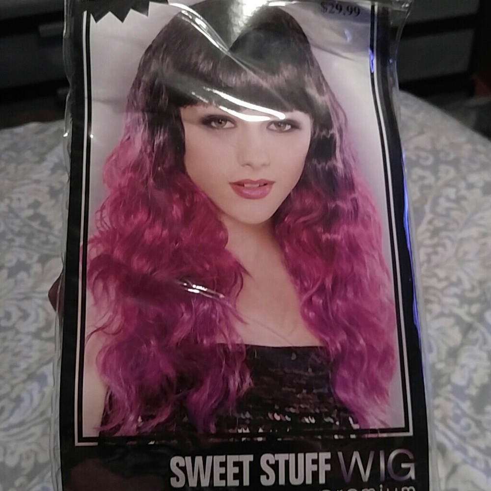 Halloween Wig Black and Purple