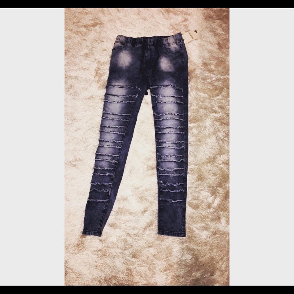 Low rise skinny jean joggers