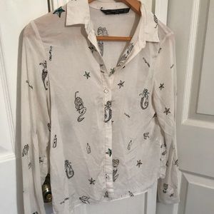 Mermaid Button Up Top