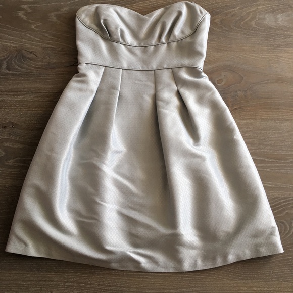 Strapless BCBG MaxAzria cocktail dress, light gray - Picture 1 of 4