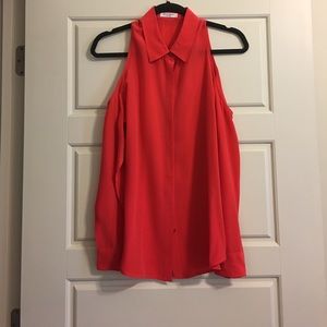 Equipped Cold Shoulder Blouse Salmon