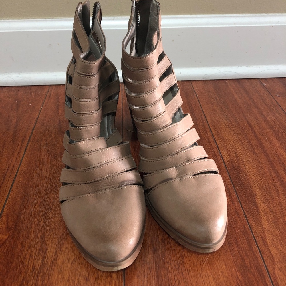 Beige booties