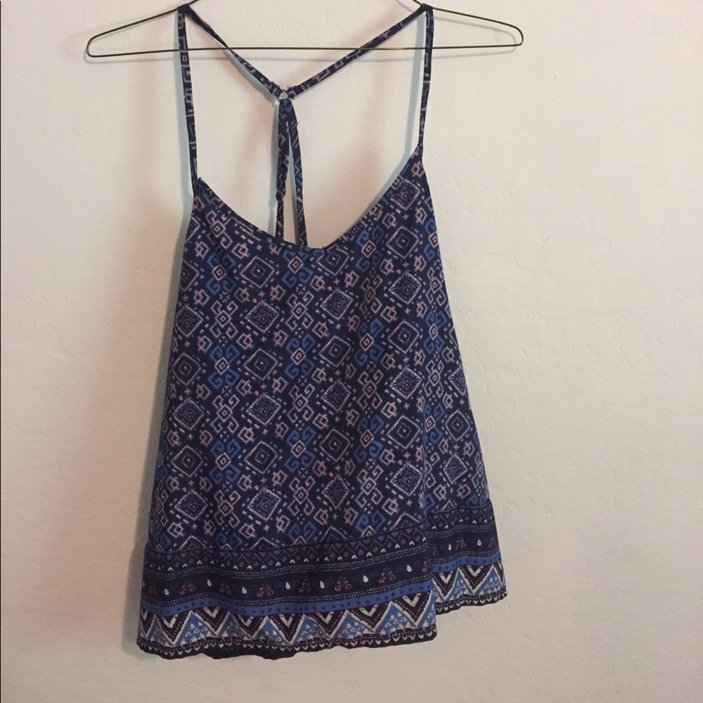 Blue adjustable tank top