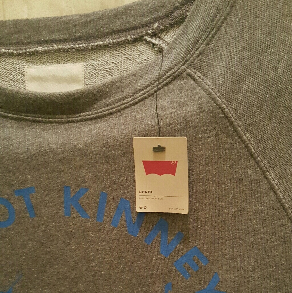 Levi's grey short sleeve sweater