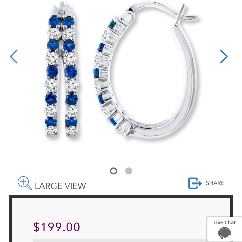 BRAND NEW Kay’s Sapphire Small Hoops