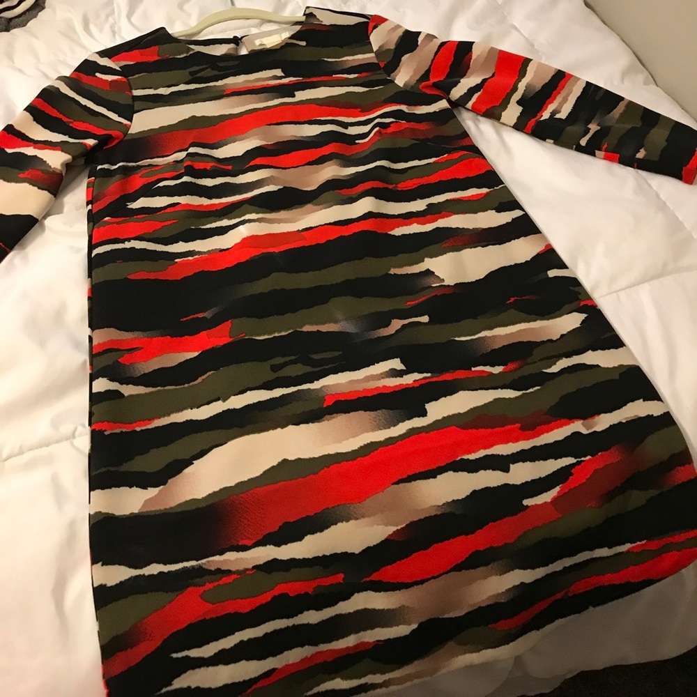 Printed long sleeve dress