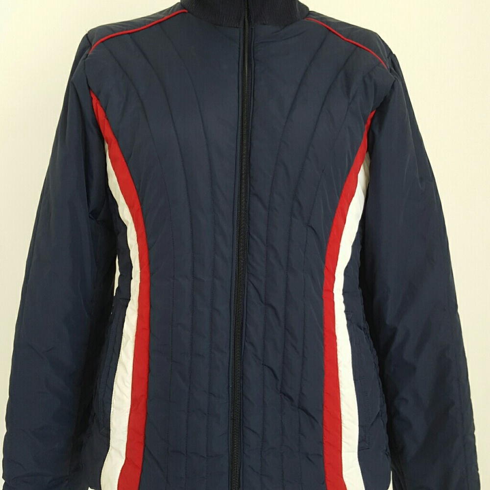 TOMMY HILFIGER Denim vintage ski puffer jacket L