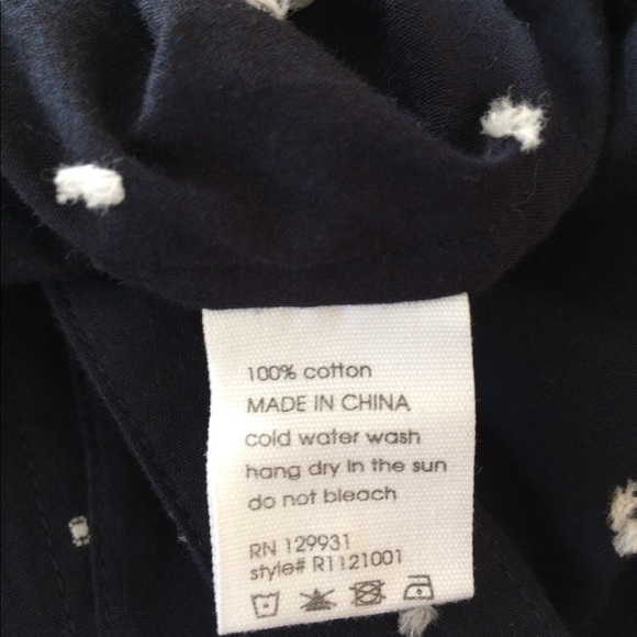 Riviera club navy button down with textured dots - Picture 5 of 5