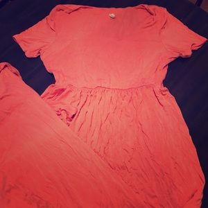 Pink blush maternity dress