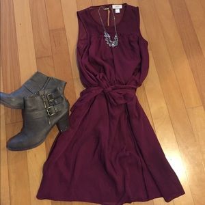 Burgundy LOFT dress