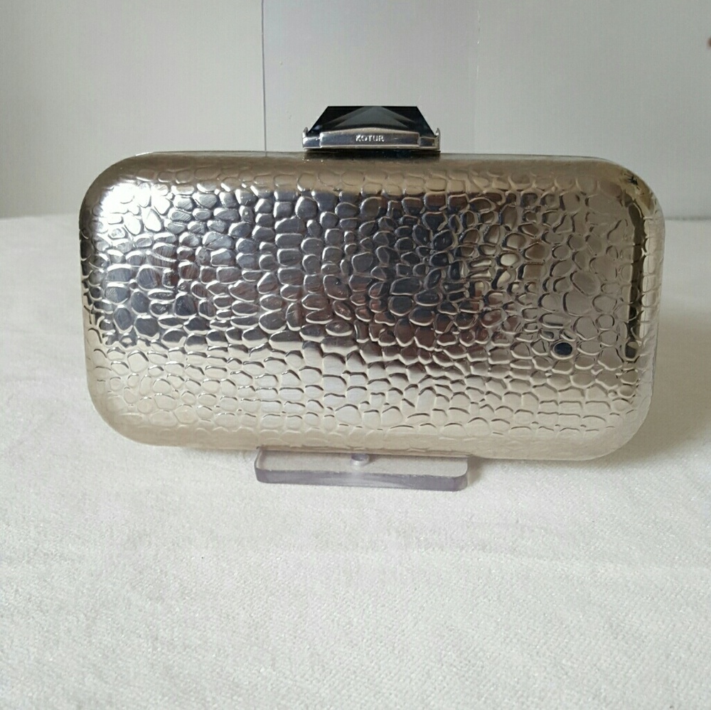 KOTUR silver box clutch