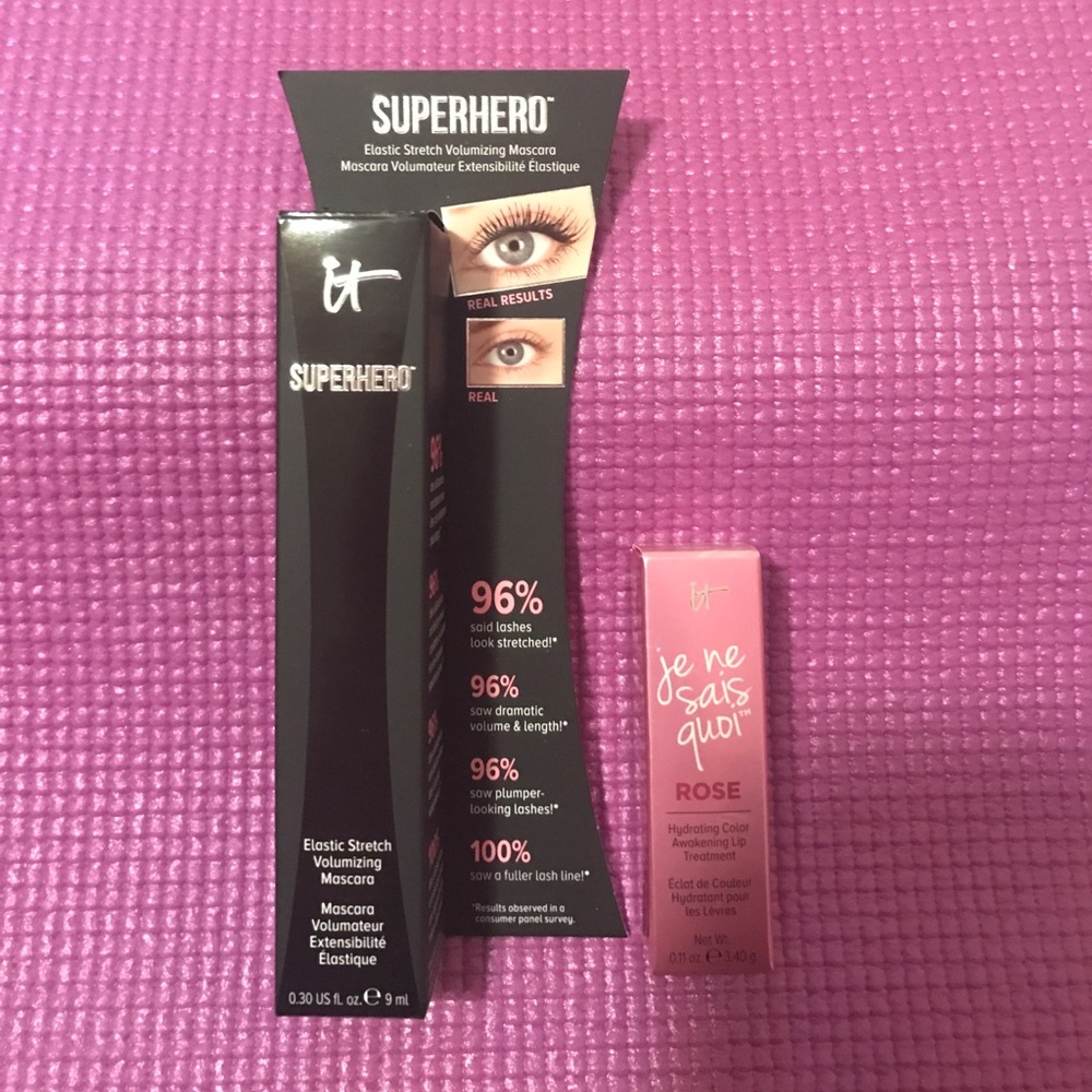 It Cosmetics SUPERHERO Mascara & rose lip balm 💄