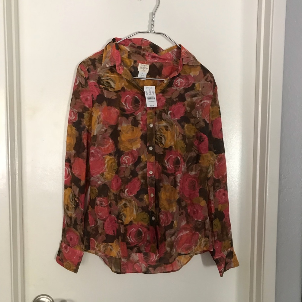 J.Crew Floral Blouse