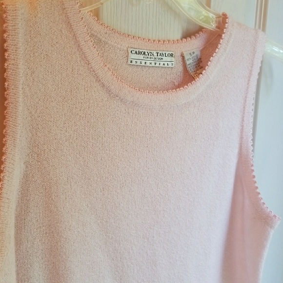 CAROLYN TAYLOR ESSENTIALS BABY PINK PULLOVER SZ S - Picture 2 of 4