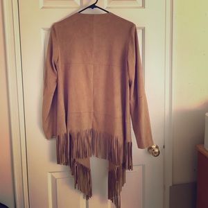 Zara Faux Suede Fringe Jacket
