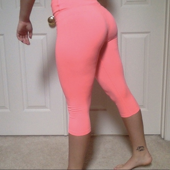 Bright coral leggings - Picture 3 of 4