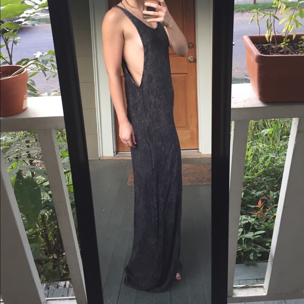 Acid Wash Maxi Dress