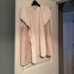 Shearling style unstructured vest