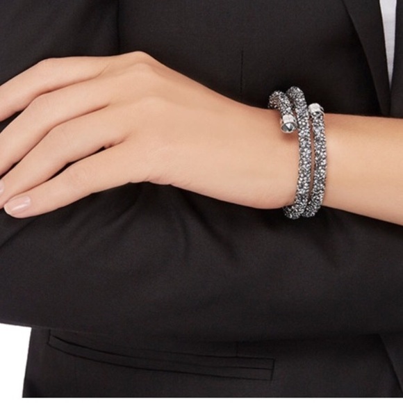 Authentic Swarovski Crystaldust Bangle double grey Authentic Swarovski Crystaldust Bangle double grey