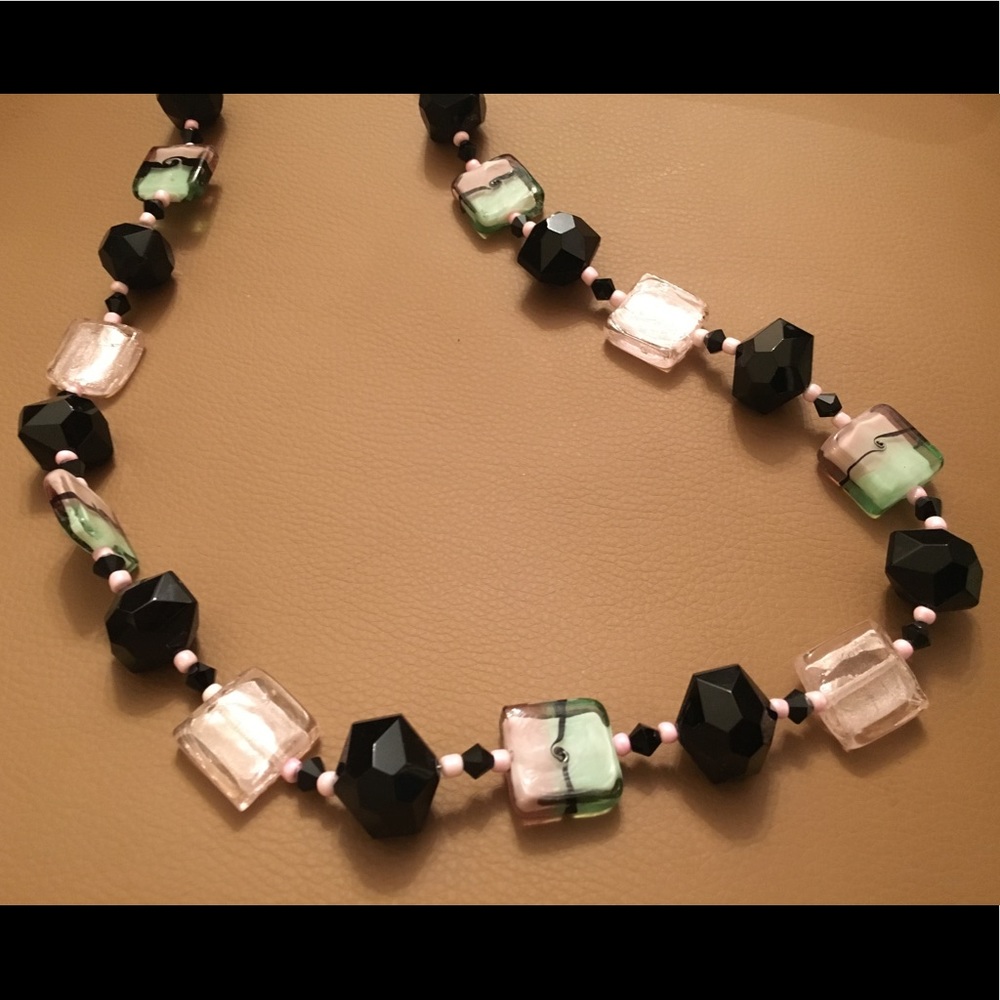 Handmade Geometric Beaded Necklace