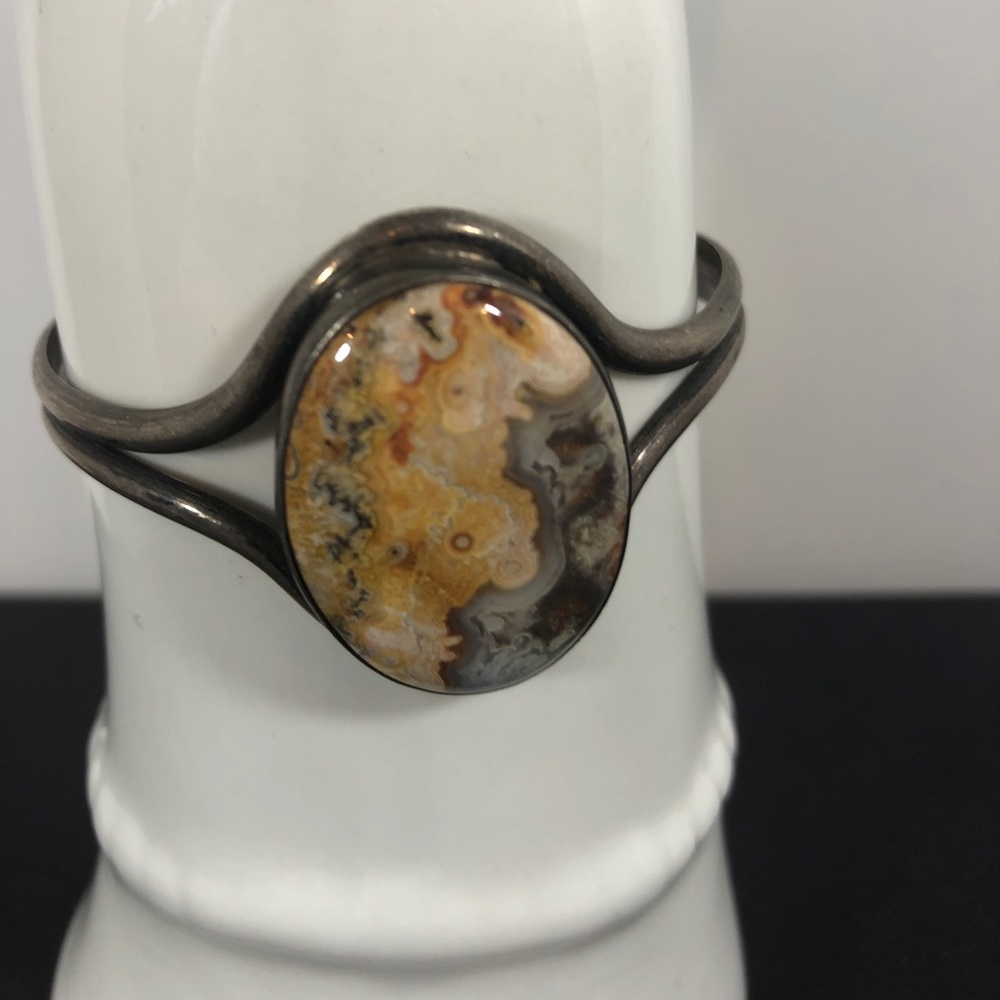 Simply Stunning Agate & Sterling Silver Bracelet