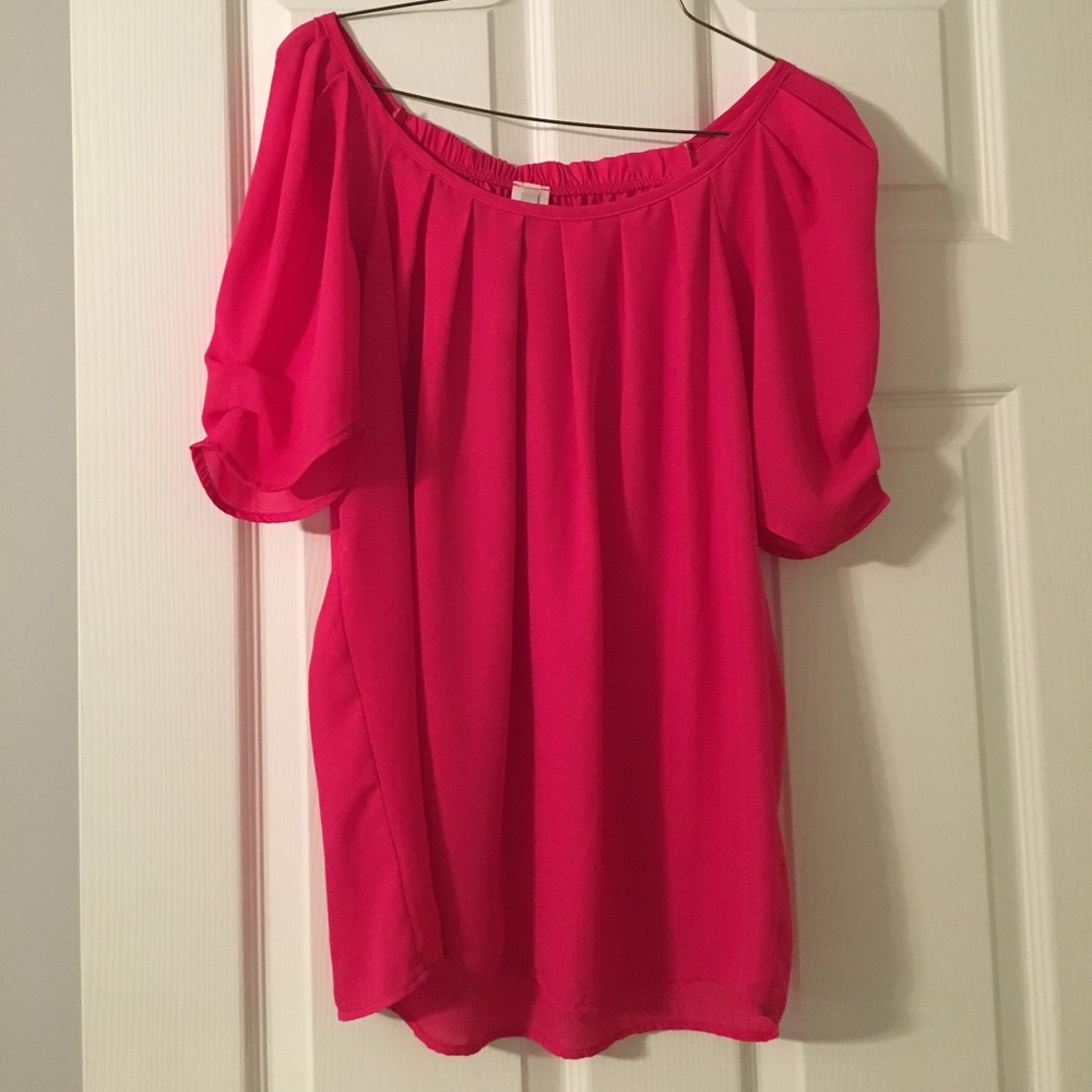 Pink flowy top