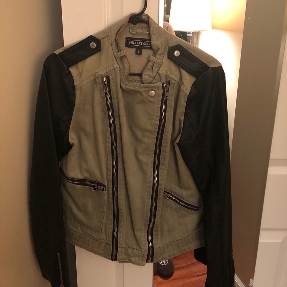 Leather/jean jacket