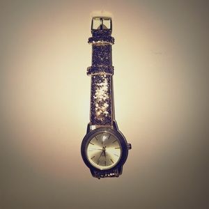Gold sequin women's watch