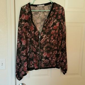 Sheer Floral Jacket