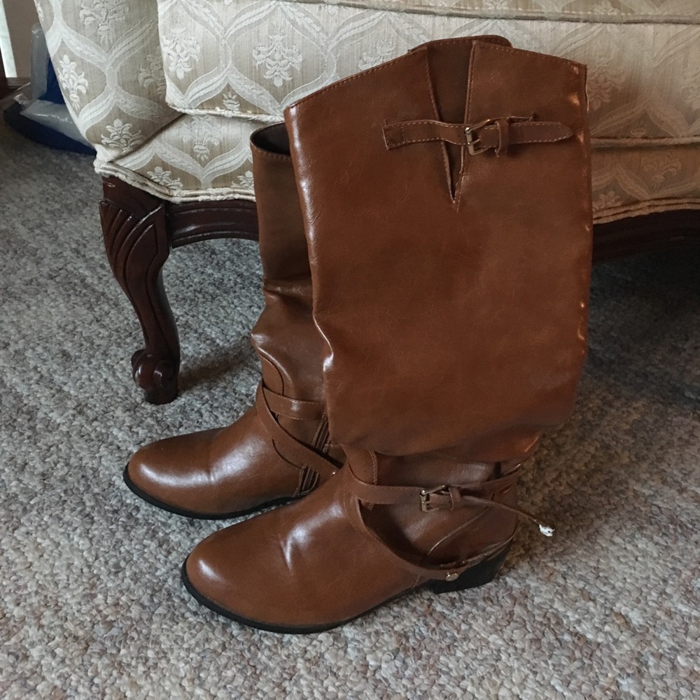 Camel colored riding boots