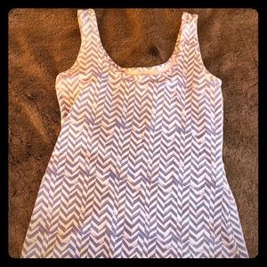 Tank top with chevron design