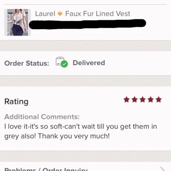 Laurel  Vegan Fur Lined Vest - Picture 4 of 4