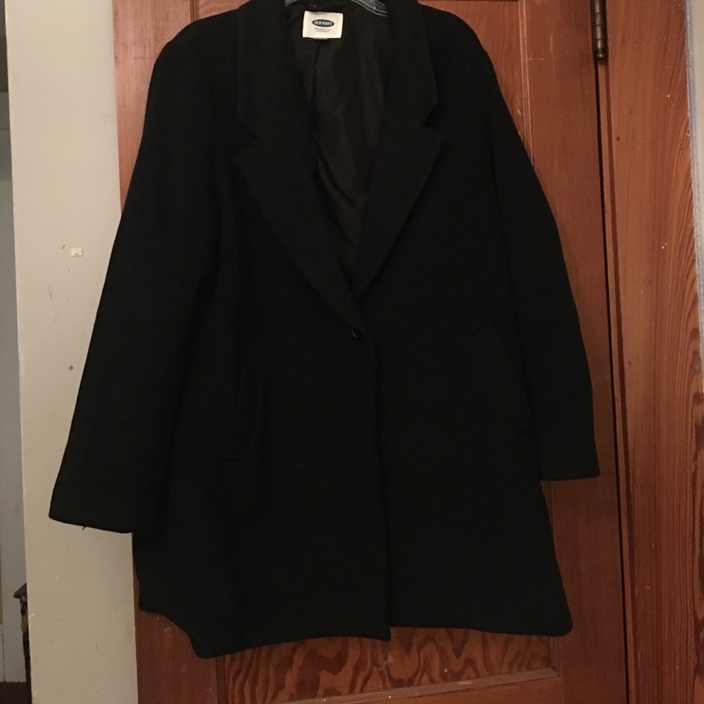 One button winter coat