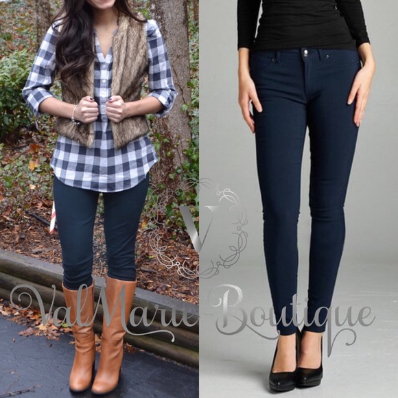 ValMarie Pants - Navy Stretchy Pants