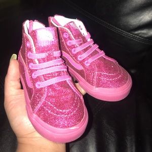 Toddler’s Glittery Sk8 Hi Vans