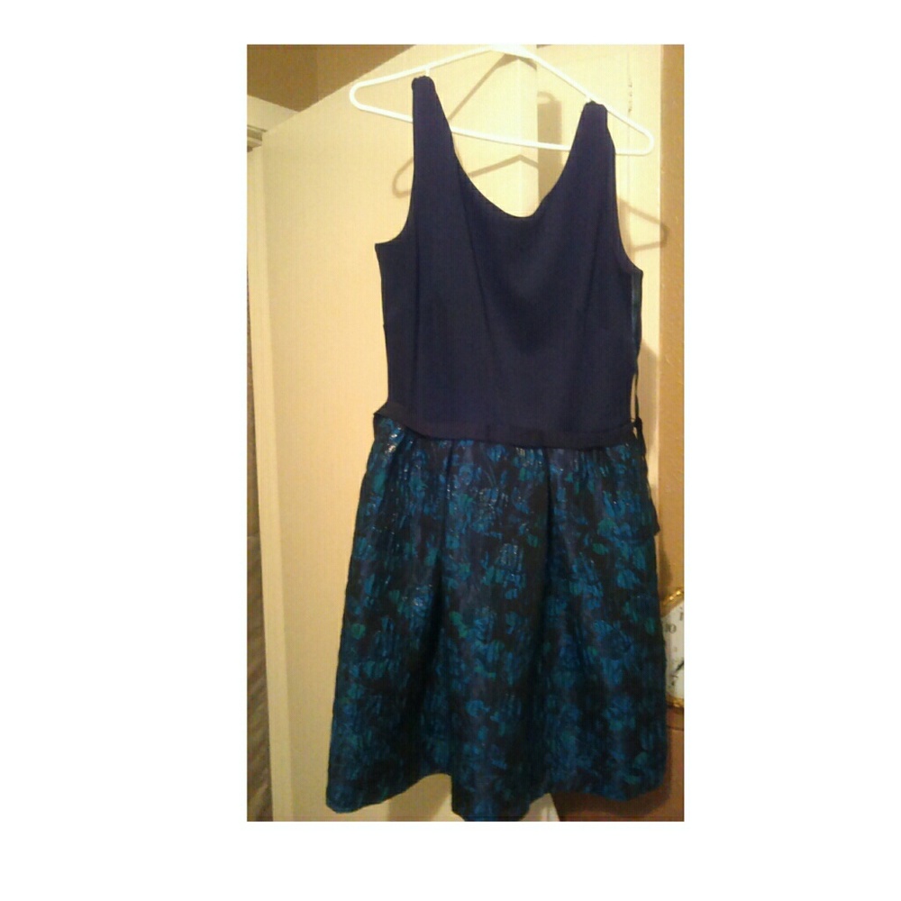 Couture scuba Fit & Flare Dress