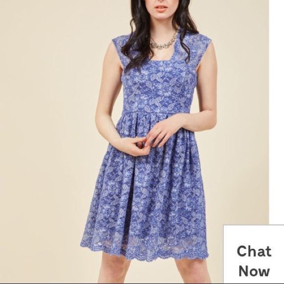 Modcloth Dresses & Skirts - New Modcloth Refined the Way Blue Lace Dress M